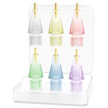 Imagem de FAFALITHIC Pacote com 6 pontas de substituição coloridas compatíveis com Apple Pencil 2ª geração, Apple Pencil 1ª geração, Apple Pencil USB-C e Apple Pencil Pro Nibs (transparente)