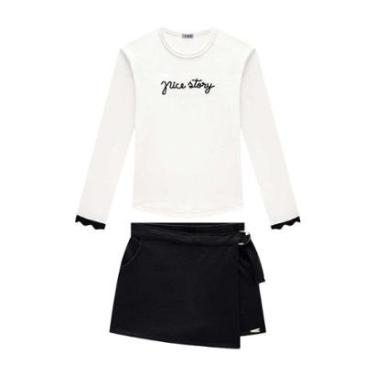 Imagem de Conjunto Infantil Menina Blusa/Short-Saia Moletom Somnii-Feminino