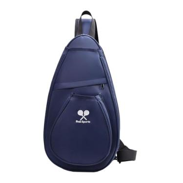 Imagem de Fenteer Mochila esportiva para raquete de tênis de mesa, grande capacidade, ideal para adultos. Estojo para raquete de pingue-pongue e transporte em viagens, Azul