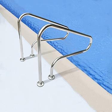 Imagem de Corrimãos de segurança para piscina, antiderrapante, entrada para piscina, trilho de apoio manual, trilhos de piscina para piscinas internas e externas, fácil montagem