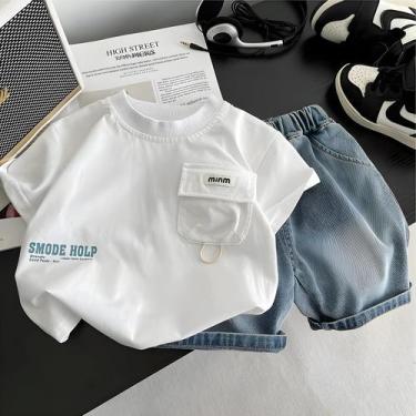 Imagem de Conjunto De Verão Para Bebês Meninos E Meninas 2 Peças Camiseta Casual