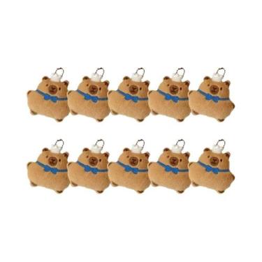 Imagem de Pingente De Pelúcia Kawaii Capivara: Charmoso Boneco Temático De Comid