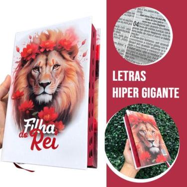 Imagem de Bíblia Sagrada Feminina Filha do Rei Vermelha LETRA HIPER GIGANTE Evan