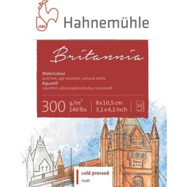 Imagem de Bloco Hahnemuhle Britannia 300 g/m² TF 12 Fls 8 x10,5 cm