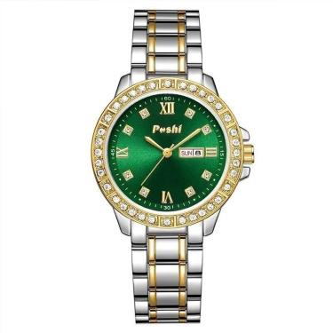 Imagem de Relógio Feminino Poshi Ps944 à Prova D'água Verde