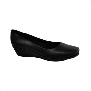 Imagem de Sapato anabela Piccadilly feminino conforto social 143133, 37, Preto
