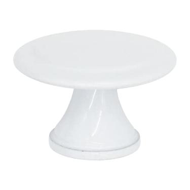 Imagem de Puxador Redondo Ponto Para Móveis Porta Gaveta + Parafusos (Branco)