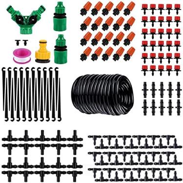 Imagem de Tingpai Sistema de irrigação automática de resfriamento por névoa Sistema de irrigação por gotejamento Kit de manguei de irrigação automática pa plantas de jardim