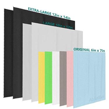 Imagem de Pacote com 10 panos de limpeza de microfibra para óculos grandes, panos de limpeza de vidro para limpeza de lentes, óculos, telas, câmeras, celular, óculos, telas de TV LCD, tablets..