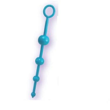 Imagem de LOVETOYS Cordão Tailandês Anal Com Bolinhas E Alça Azul - Lovetoys