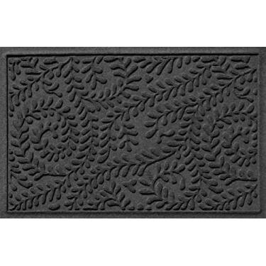 Imagem de (Standard Doormat, 0.6m x 0.9m, Charcoal) - Bungalow Flooring Waterhog Doormat, 0.6m x 0.9m, Skid Resistant, Easy to Clean, Catches Water and Debris, Boxwood Collection, Charcoal