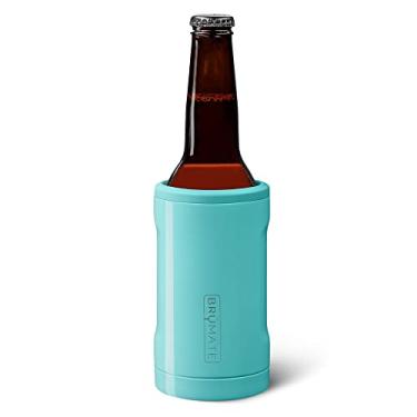 Imagem de BrüMate Hopsulator Bott'l Cooler térmico para garrafas de vidro padrão de 355 ml | Suporte de bebida de aço inoxidável isolado para garrafa de vidro para cerveja e refrigerante (Aqua)