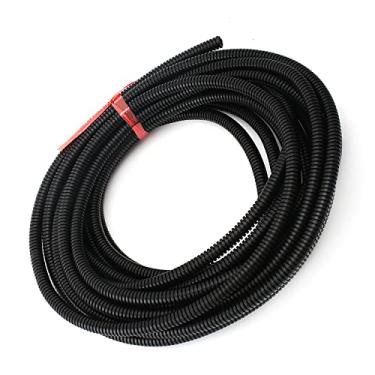 Imagem de Bettomshin 1 peça de tubo ondulado de identificação de 66 pés de comprimento de 0,26 polegadas, conduíte de arame, tubo de fole flexível não dividido polipropileno polipropileno para lagoa capa de cabo de ar condicionado líquido manga preta