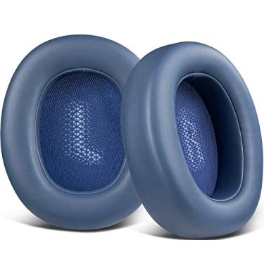 Imagem de SOULWIT Substituição de almofadas auriculares para JBL Everest Elite 750 (Modelo 750NC: V750NXT) auscultadores, Com espuma de isolamento de ruído de alta densidade, Couro de proteína mais macio-Azul