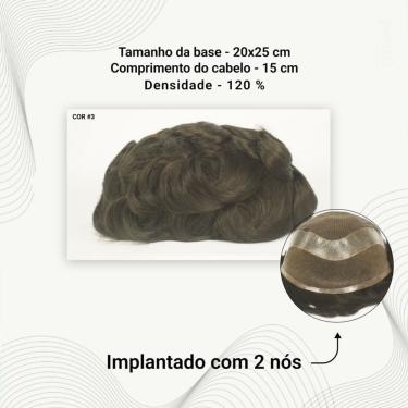 Imagem de Protese Capilar Hibrida Masculina Hollywood (20X25)