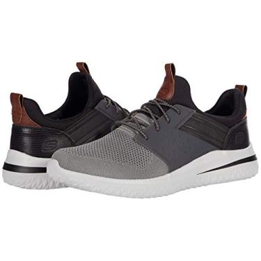 Imagem de Skechers Delson 3.0 Cicada Tênis masculino, Cinza/preto, 7 Wide