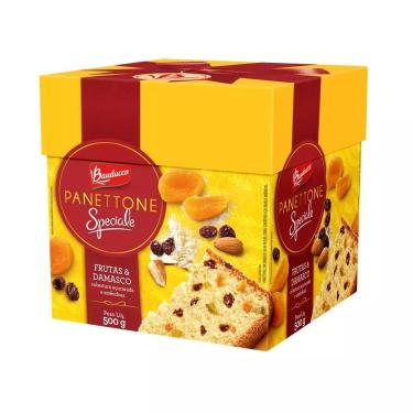 Imagem de Panettone com Frutas e Damasco Cobertura Açucarada e Amêndoas Bauducco 500g