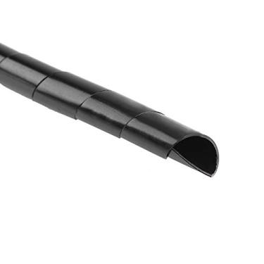 Imagem de Organizador de fio espiral, envoltório de cabo espiral resistente ao desgaste, para escritório de cinema de cinema em casa(Preto)