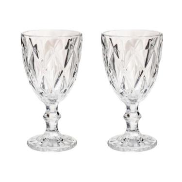 Imagem de Jogo 2 Taça Diamante Bico De Jaca Vidro Transparente 300ml - ECO'S, Di