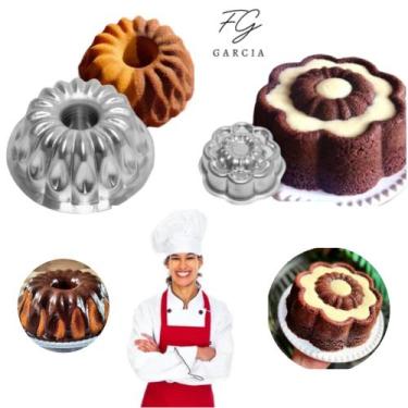 Imagem de Kit De 1 Forma Suíça Gota Para Bolo Bundt Nordic Cake + 1 Forma Margar