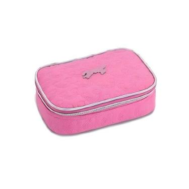 Imagem de Estojo Escolar 100 Pens Feminino Matelasse  - Denlex, Pink
