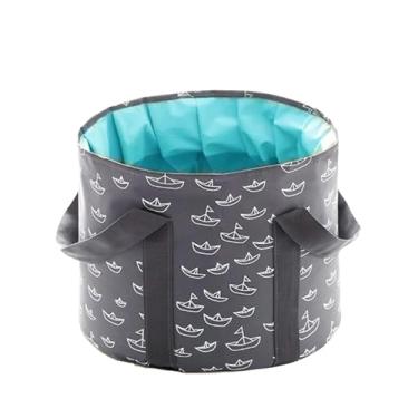 Imagem de Balde dobrável para pés de imersão - Banheira portátil para pés de 25 L, lavatório de imersão para os pés, lavatório de imersão para pés, lavatório de pedicure em casa, acampamento ao ar livre