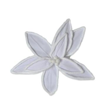 Imagem de Poinsétia Decorativa de Natal - Branca - 32cm - 1 unidade - Rizzo
