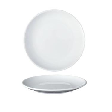Imagem de Prato de osso de disco branco de porcelana sintética, prato de arroz refogado fast food-8112; disco branco de 30,5 cm