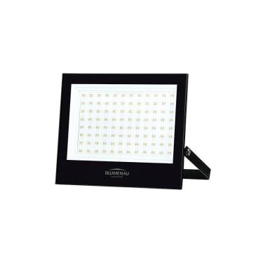 Imagem de Refletor Blumenau Led Play 100w Preto Bivolt 3000k Luz Amarela