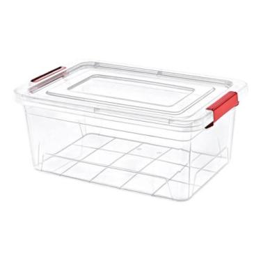 Imagem de Caixa Organizadora Retangular com Tampa 20L Transparente - Mood - Goed