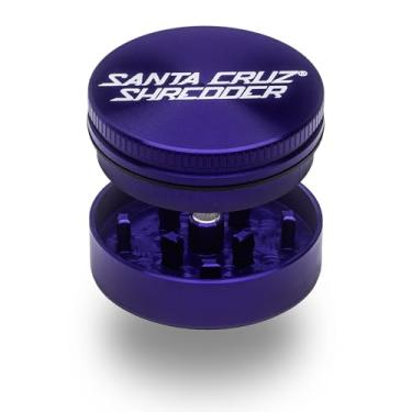Imagem de Santa Cruz Shredder Moedor de ervas metálico, topo serrilhado para aderência mais forte, 2 peças, pequeno (mini) 4,3 cm (roxo)