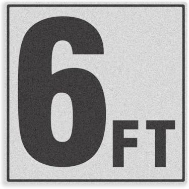 Imagem de CDXHOME Marcadores de profundidade de piscina de 1,8 m, adesivos de vinil de 15 x 15 cm, marcadores de número de piscina, placas de segurança adesivas antiderrapantes para decks de piscina