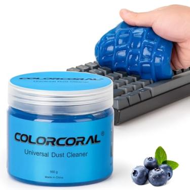 Imagem de COLORCORAL Gel de limpeza universal para limpeza de produtos de escritório, limpador de teclado, gel de limpeza de poeira para limpeza de interiores de carros, goma de geleca reutilizável, massa