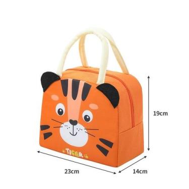 Imagem de Lancheira Bolsa Térmica Infantil Menina Menino 3d Kids - Bruartt, Tigr