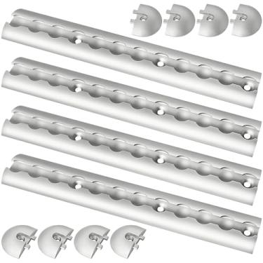 Imagem de PALOZO Trilho L de alumínio, trilho de trilho de 30 cm L com 8 tampas de extremidade para proteger motocicletas, quadriciclos, motos sujas, tratores utilitários e muito mais, use em caminhonetes, vans