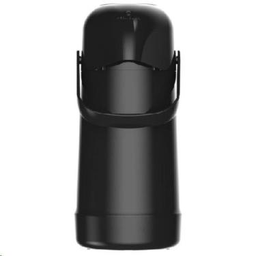 Imagem de Garrafa Térmica Termolar Magic Pump 500ml Preto/Coral, 500ml, Preto