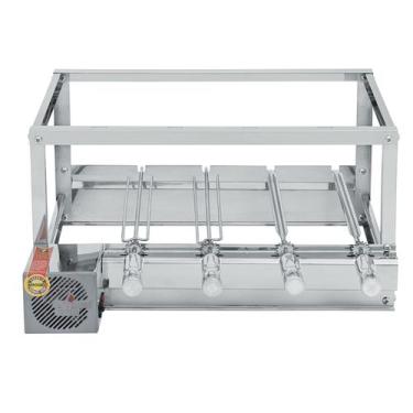 Imagem de Churrasqueira Integrada Inox 4 Espetos Giratórios - Série especial par