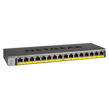 Imagem de Interruptor PoE Gigabit Ethernet de 5 portas (GS305P) da Netgear – com 4 PoE @ 55 W, mesa, invólucro de metal resistente sem ventilação, 16 portas | 16xPoE+ 76W, 16 Port | 76W
