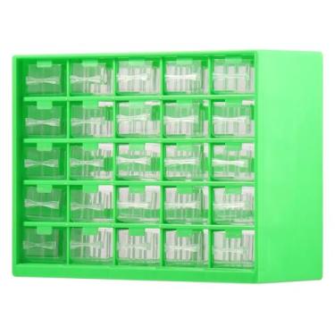 Imagem de Armário de 25 peças de gaveta de grade, organizador de parafusos, organizador de ferragens, organizador de contas, caixa de ferramentas para professores, armazenamento de gaveta de plástico para