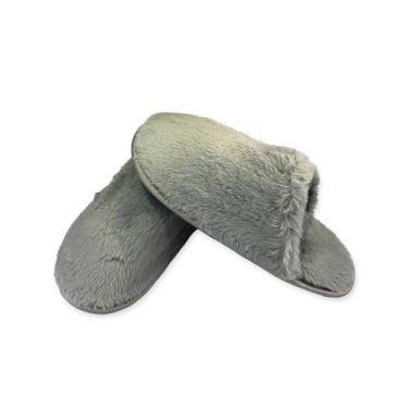 Imagem de Pantufa Adulto Cinza 40/41 Super Confortável Felpuda e Macia - REDSTAR