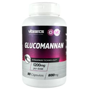 Imagem de Glucomannan 1200mg 90 Cápsulas Fibra Solúvel Formato Cápsula Vegetal VitaGenus