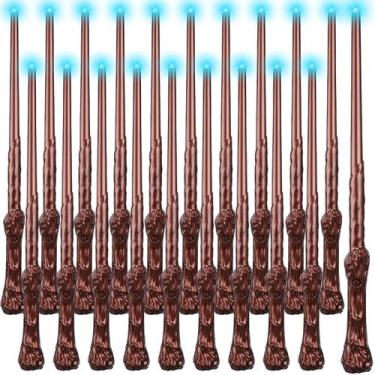 Imagem de Magic Wand Jerify Light Up, 20 unidades para crianças, 37 cm, marrom