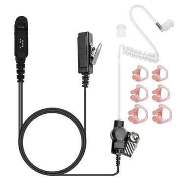 Imagem de Fone de ouvido Walkie Talkie com microfone, 2 fios, fone de ouvido, tubo acústico, fone de ouvido PTT, kit de sobrevivência para rádios Motorola xpr 3500e 3300e 3300 3500 xpr3300e xpr3500e xpr3500