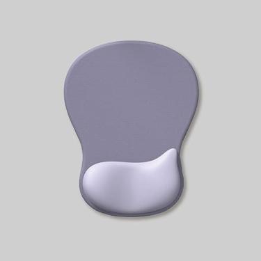 Imagem de YOWKA Mouse Pad com descanso de pulso, mousepad ergonômico com suporte de gel, base antiderrapante, preto (lavanda roxa)