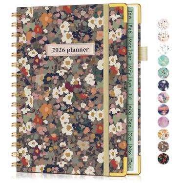 Imagem de Agenda A5 em espiral fofa 2026, janeiro de 2026 a dezembro de 2026, agenda diária de 12 meses, 14,6 cm x 21,3 cm, agenda semanal e mensal, agenda agenda agenda de capa dura para trabalho, escola, casa