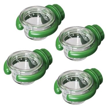 Imagem de WeiLaiKeQi Conjunto de 4 bebedouros para pássaros, decoração transparente, profissional, para pendurar em áreas externas, versáteis e resistentes, com, Verde