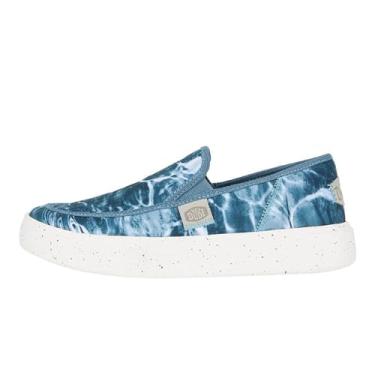 Imagem de Hey Dude Sunapee Mossy Oak Elements masculino | Sapatos masculinos | Tênis masculino sem cadarço | Confortável e leve, Azul multi, 45