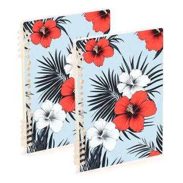 Imagem de Burbuja Cadernos com nome, papel pautado universitário A5 com 60 folhas, fichário para escritório, 2 unidades