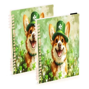 Imagem de Burbuja Cadernos St. Patrick Dog, papel pautado universitário A5 com 60 folhas, fichário para escritório, 2 unidades