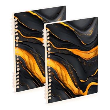 Imagem de Burbuja Cadernos com nome, papel pautado universitário A5 com 60 folhas, fichário para escritório, 2 unidades